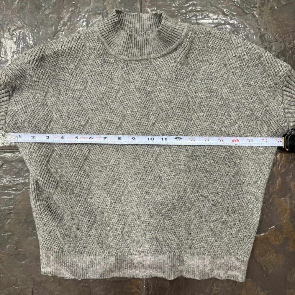 RAYA Gray Ribbed Turtleneck Mock Neck Sweater Size Small